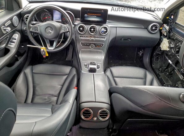 55SWF4JB6GU154206 2016 MERCEDES-BENZ C Gray Widok deski rozdzielczej