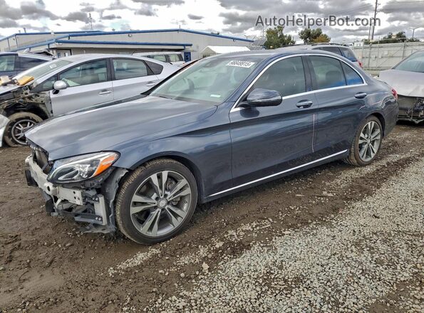 55SWF4JB6GU154206 2016 MERCEDES-BENZ C Gray Przód lewy