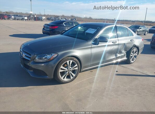 55SWF4JB9JU241086 2018 MERCEDES-BENZ C-CLASS Gray წინა მარცხენა ხედი სამი მეოთხედიდან