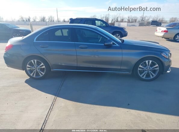 55SWF4JB9JU241086 2018 MERCEDES-BENZ C-CLASS Gray უკანა სალონის ხედი