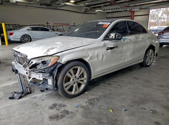 55SWF4KB1GU156248 2016 MERCEDES-BENZ C White წინა მარცხენა ხედი სამი მეოთხედიდან