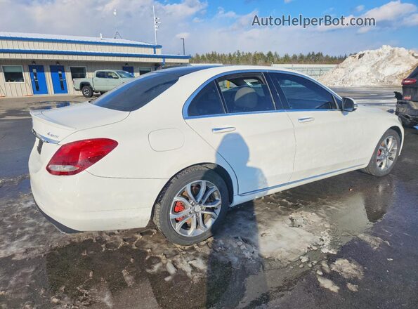 55SWF4KB3GU101946 2016 MERCEDES-BENZ C White Задня права чверть