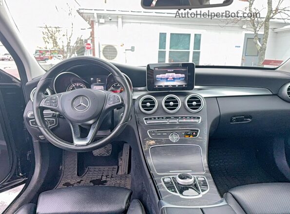 55SWF4KB3HU190077 2017 MERCEDES-BENZ C Black Vista de los asientos traseros