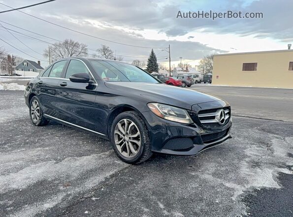 55SWF4KB3HU190077 2017 MERCEDES-BENZ C Black Trasero izquierdo