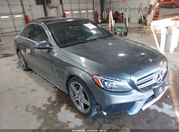 55SWF4KB4HU197040 2017 MERCEDES-BENZ C-CLASS Silver Delantero derecho