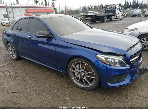 55SWF6EB5JU244735 2018 MERCEDES-BENZ AMG C 43 Blue წინა მარჯვენა