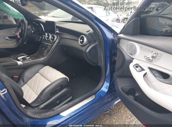 55SWF6EB5JU244735 2018 MERCEDES-BENZ AMG C 43 Blue წინა სალონის ხედი