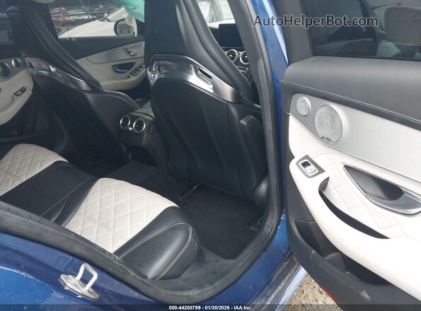 55SWF6EB5JU244735 2018 MERCEDES-BENZ AMG C 43 Blue VIN კოდის სტიკერის ხედი