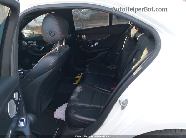 55SWF6EB9HU221288 2017 MERCEDES-BENZ AMG C 43 White VIN კოდის სტიკერის ხედი