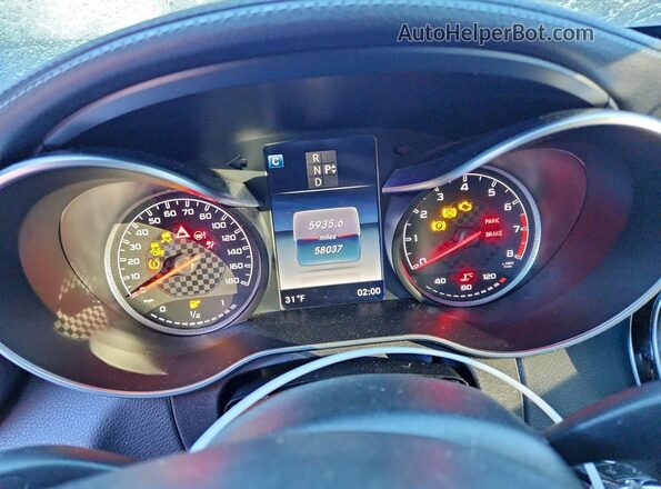 55SWF6EBXGU152447 2016 MERCEDES-BENZ C Black Вид щитка приладів