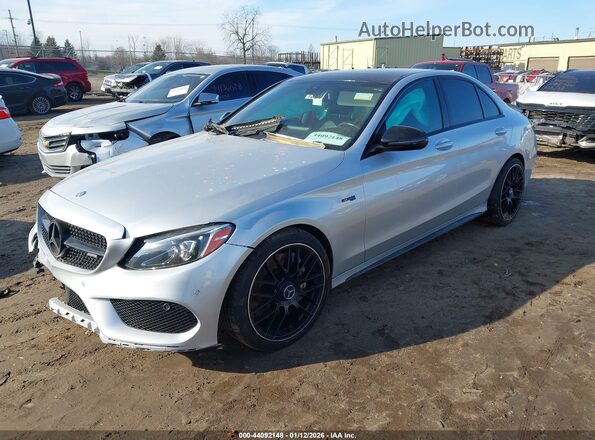 55SWF6EBXHU184137 2017 MERCEDES-BENZ AMG C 43 Silver Vista tres cuartos delantera izquierda