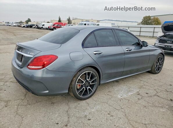 55SWF6EBXHU208372 2017 MERCEDES-BENZ C Gray Rear right
