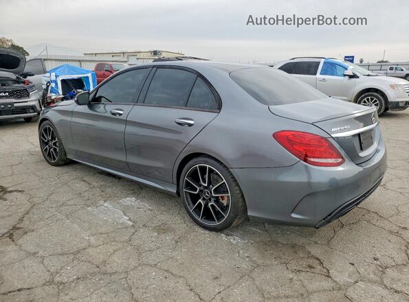 55SWF6EBXHU208372 2017 MERCEDES-BENZ C Gray Rear left