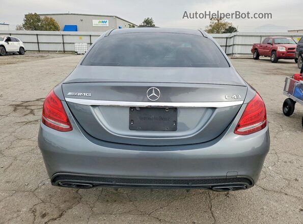 55SWF6EBXHU208372 2017 MERCEDES-BENZ C Gray Rear view