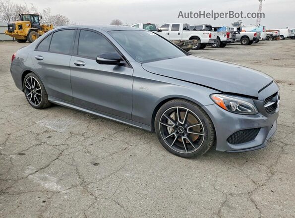 55SWF6EBXHU208372 2017 MERCEDES-BENZ C Gray Front right