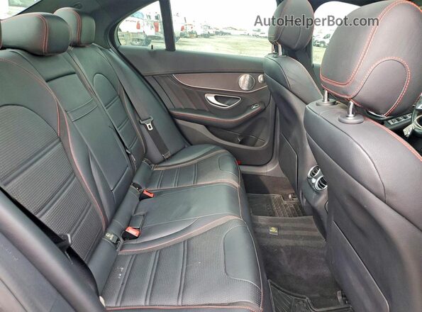 55SWF6EBXHU208372 2017 MERCEDES-BENZ C Gray Rear seats view
