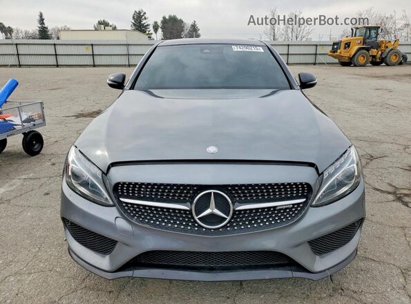 55SWF6EBXHU208372 2017 MERCEDES-BENZ C Gray Front view