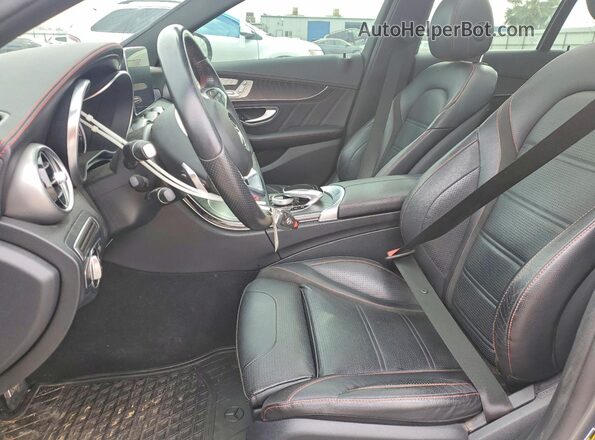 55SWF6EBXHU208372 2017 MERCEDES-BENZ C Gray Front interior view