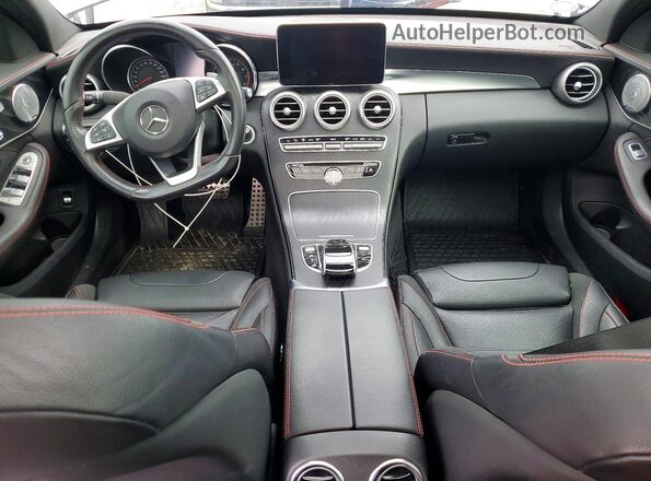 55SWF6EBXHU208372 2017 MERCEDES-BENZ C Gray Dashboard view