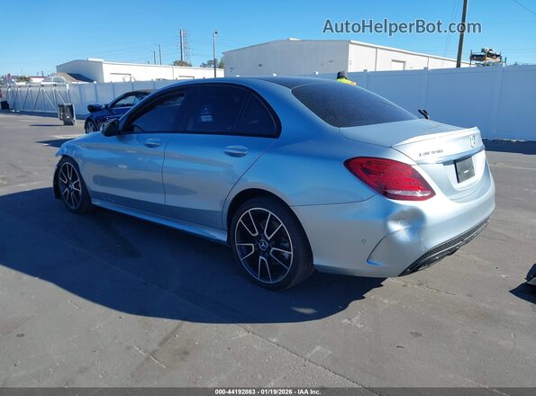 55SWF6EBXJU256606 2018 MERCEDES-BENZ AMG C 43 Light Blue Tył lewy