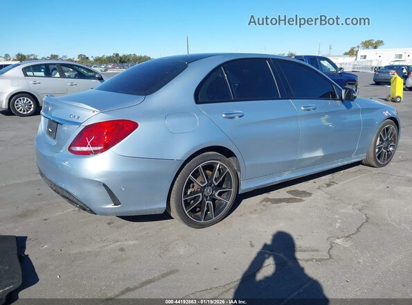 55SWF6EBXJU256606 2018 MERCEDES-BENZ AMG C 43 Light Blue Tył prawy