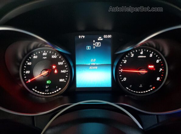 55SWF8DB3KU313176 2019 MERCEDES-BENZ C Белый Вид щитка приборов