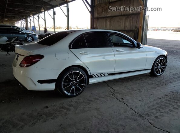 55SWF8DB3KU313176 2019 MERCEDES-BENZ C Белый Задняя правая четверть