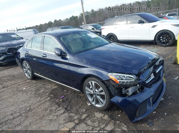55SWF8DB9KU302764 2019 MERCEDES-BENZ C-CLASS Dark Blue Przód prawy
