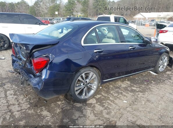 55SWF8DB9KU302764 2019 MERCEDES-BENZ C-CLASS Dark Blue Tył prawy