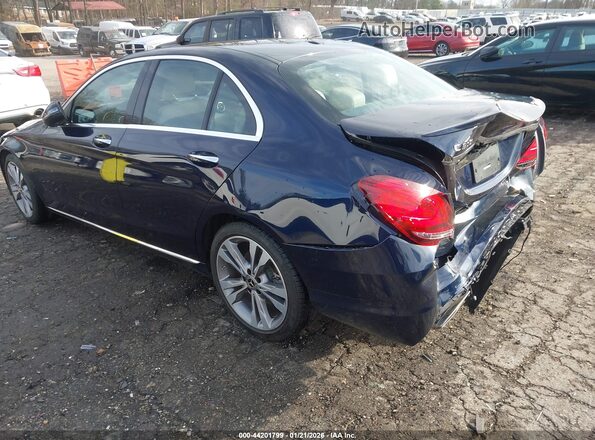 55SWF8DB9KU302764 2019 MERCEDES-BENZ C-CLASS Dark Blue Tył lewy