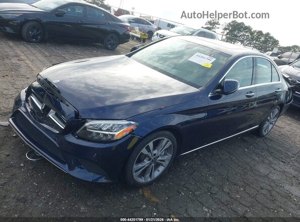 55SWF8DB9KU302764 2019 MERCEDES-BENZ C-CLASS Dark Blue Przód lewy