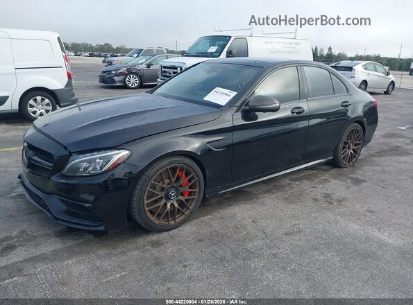 55SWF8HB9HU199106 2017 MERCEDES-BENZ AMG C 63 Черный Передняя левая четверть