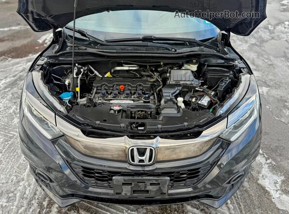 3CZRU6H1XKG717333 2019 HONDA HR-V Черный Вид салона спереди