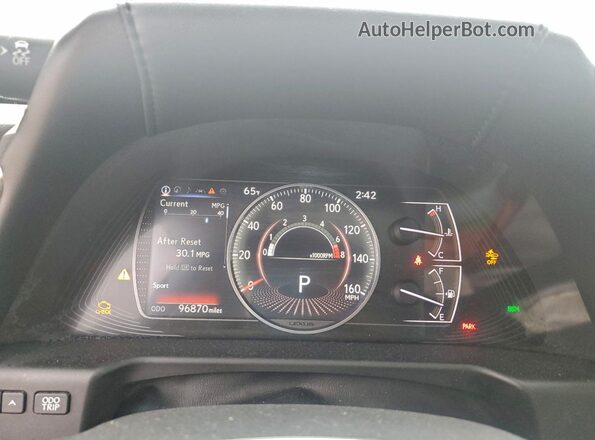 58AD11D18MU001990 2021 LEXUS ES Зеленый Вид щитка приборов