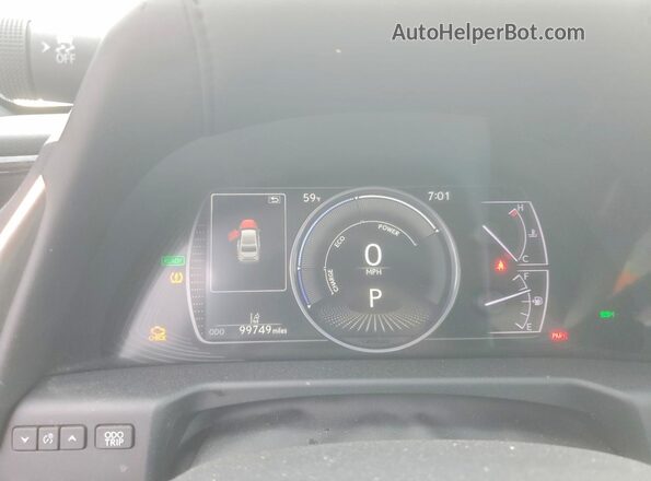58ADA1C12MU011271 2021 LEXUS ES White Widok zestawu wskaźników