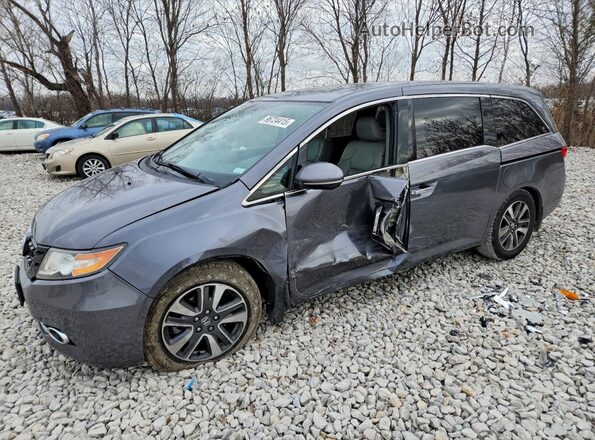 5FNRL5H97GB096185 2016 HONDA ODYSSEY Gray წინა მარცხენა ხედი სამი მეოთხედიდან