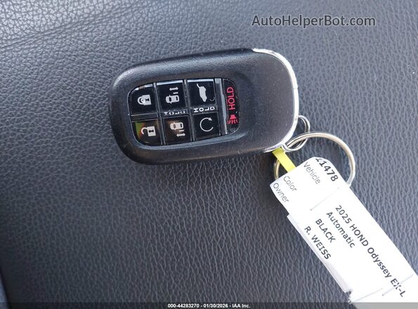 5FNRL6H64SB008293 2025 HONDA ODYSSEY Black Widok deski rozdzielczej