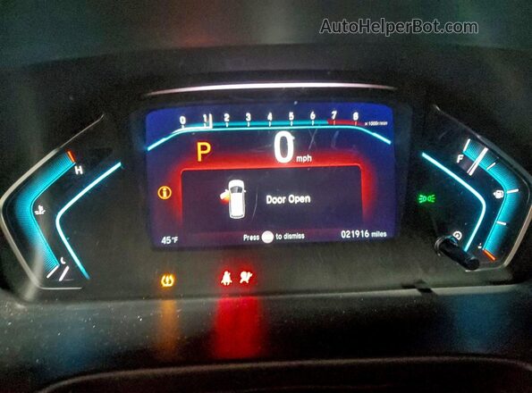 5FNRL6H70JB058390 2018 HONDA ODYSSEY Black Vista del cuadro de instrumentos