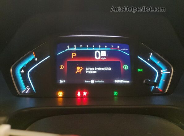 5FNRL6H70MB023451 2021 HONDA ODYSSEY White Вид щитка приладів