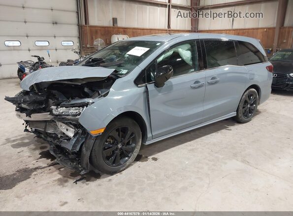 5FNRL6H75PB079485 2023 HONDA ODYSSEY Gray Vista tres cuartos delantera izquierda