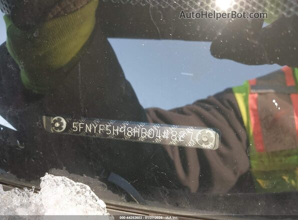 5FNYF5H98HB044827 2017 HONDA PILOT Серый 