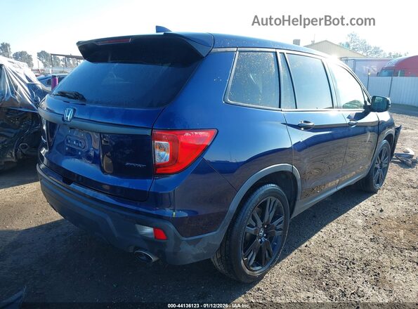 5FNYF7H26KB006843 2019 HONDA PASSPORT Dark Blue Задняя правая четверть