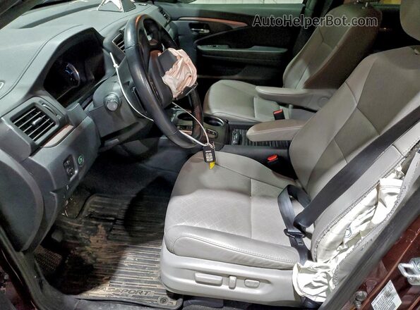 5FNYF8H59MB014874 2021 HONDA PASSPORT Burgundy Widok wnętrza z przodu