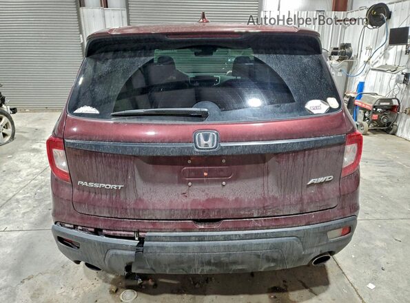 5FNYF8H59MB014874 2021 HONDA PASSPORT Burgundy Widok z tyłu