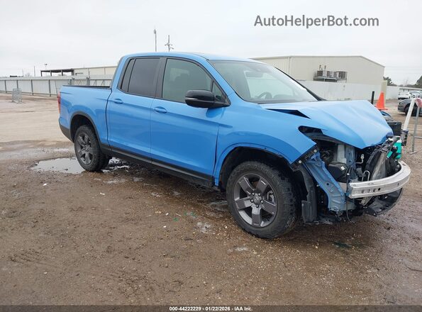 5FPYK3F69RB000613 2024 HONDA RIDGELINE Синий Передняя правая четверть