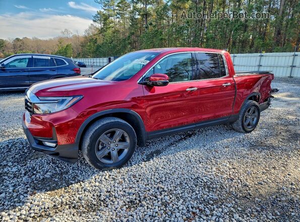 5FPYK3F72NB022018 2022 HONDA RIDGELINE Red წინა მარცხენა ხედი სამი მეოთხედიდან