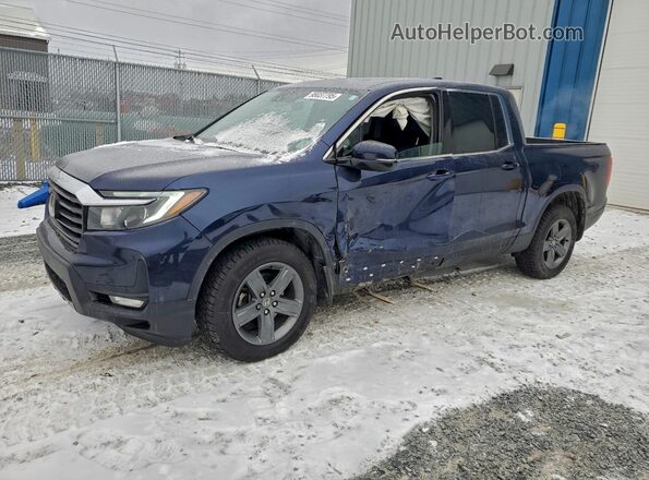 5FPYK3F76MB500620 2021 HONDA RIDGELINE Синий Передняя левая четверть