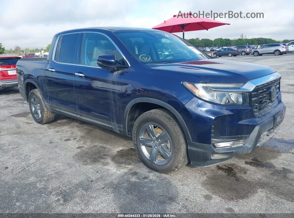 5FPYK3F76NB009532 2022 HONDA RIDGELINE Синий Передняя правая четверть