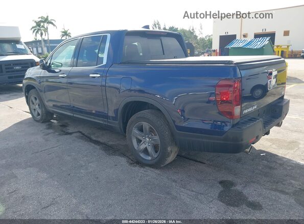 5FPYK3F76NB009532 2022 HONDA RIDGELINE Синий Задняя левая четверть