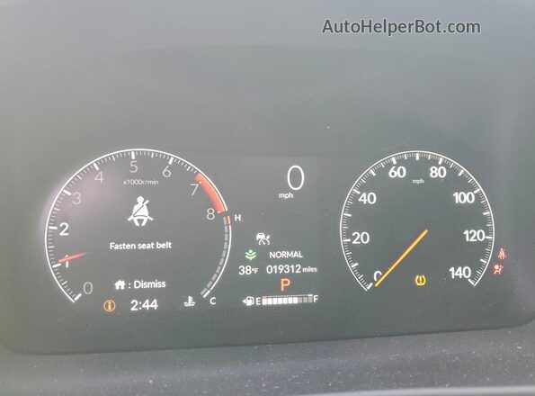 5FPYK3F8XRB000301 2024 HONDA RIDGELINE Red Widok zestawu wskaźników